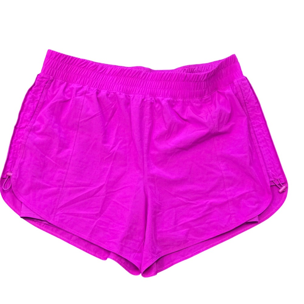 Avia Womens XL Purple 2-in-1 Running Shorts Elastic Waist Side Toggle Activewear